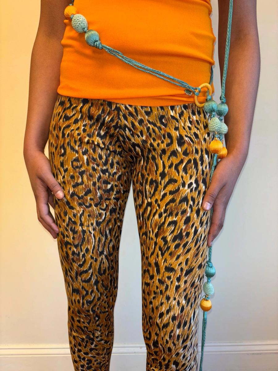 80s Norma Kamali Cheetah Print Leggings product image