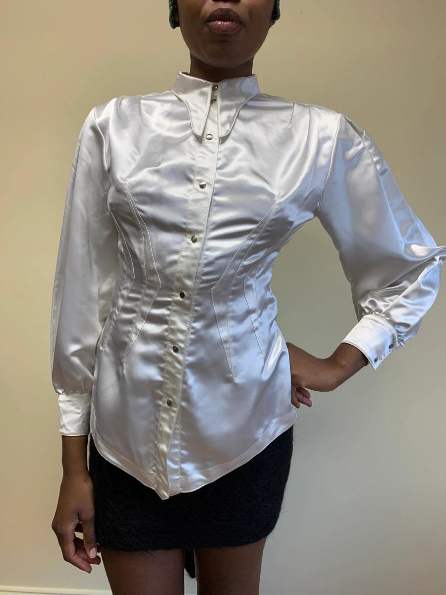 1980s Thierry Mugler Satin Blouse product image