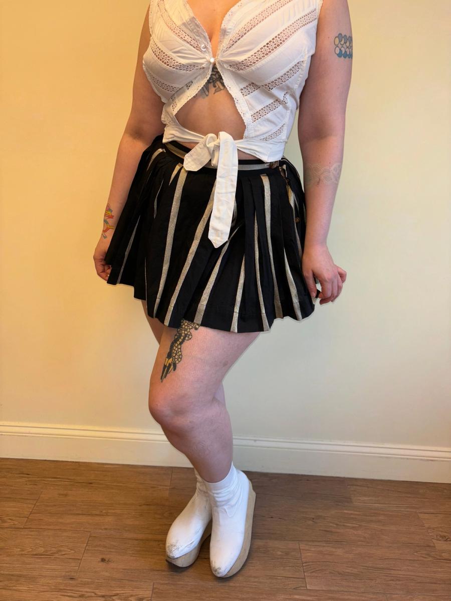 Vivienne Westwood Gold and Black Pleated Skirt product image