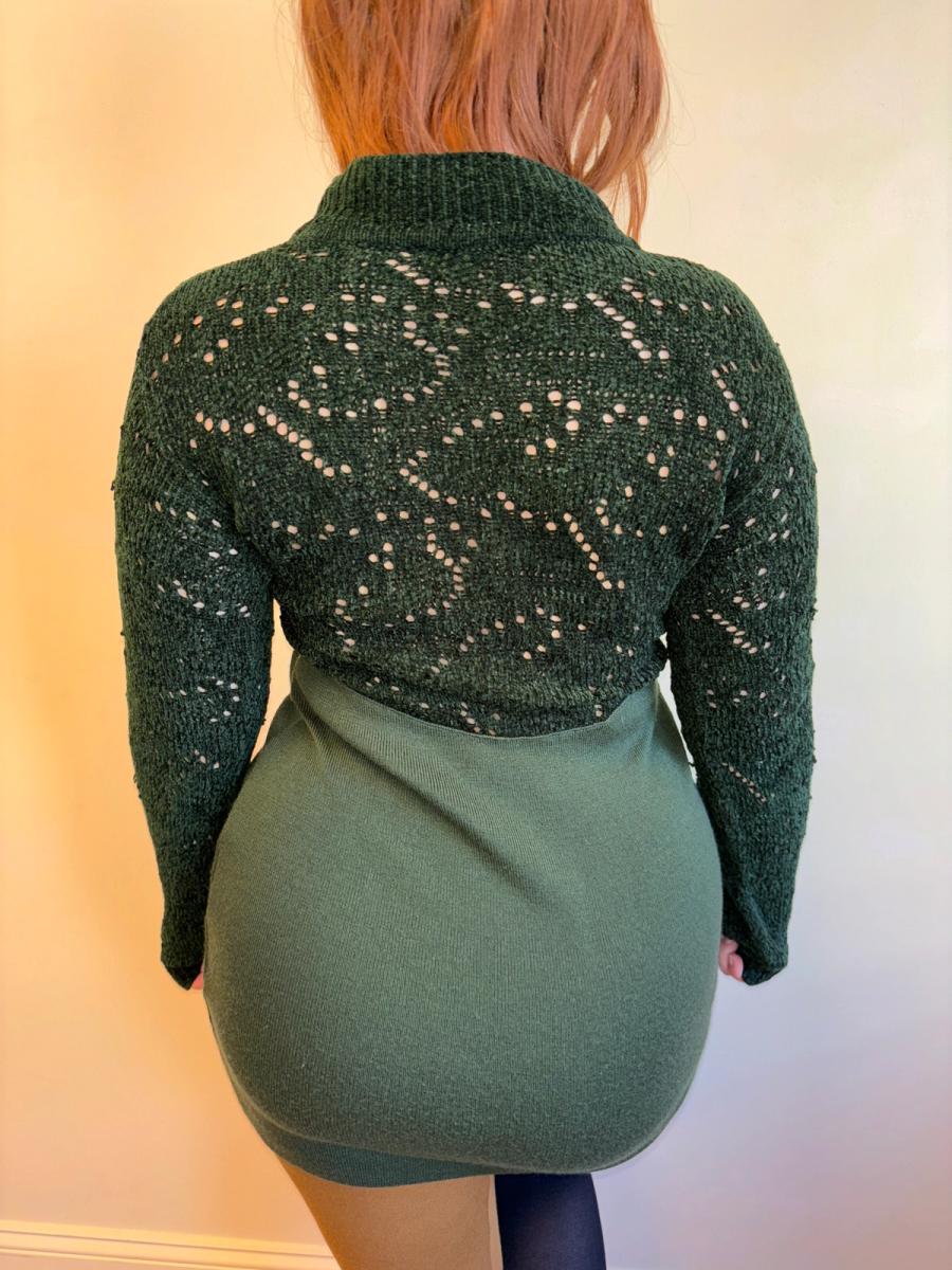 Vintage Chantal Thomass Green Chenille Dress product image