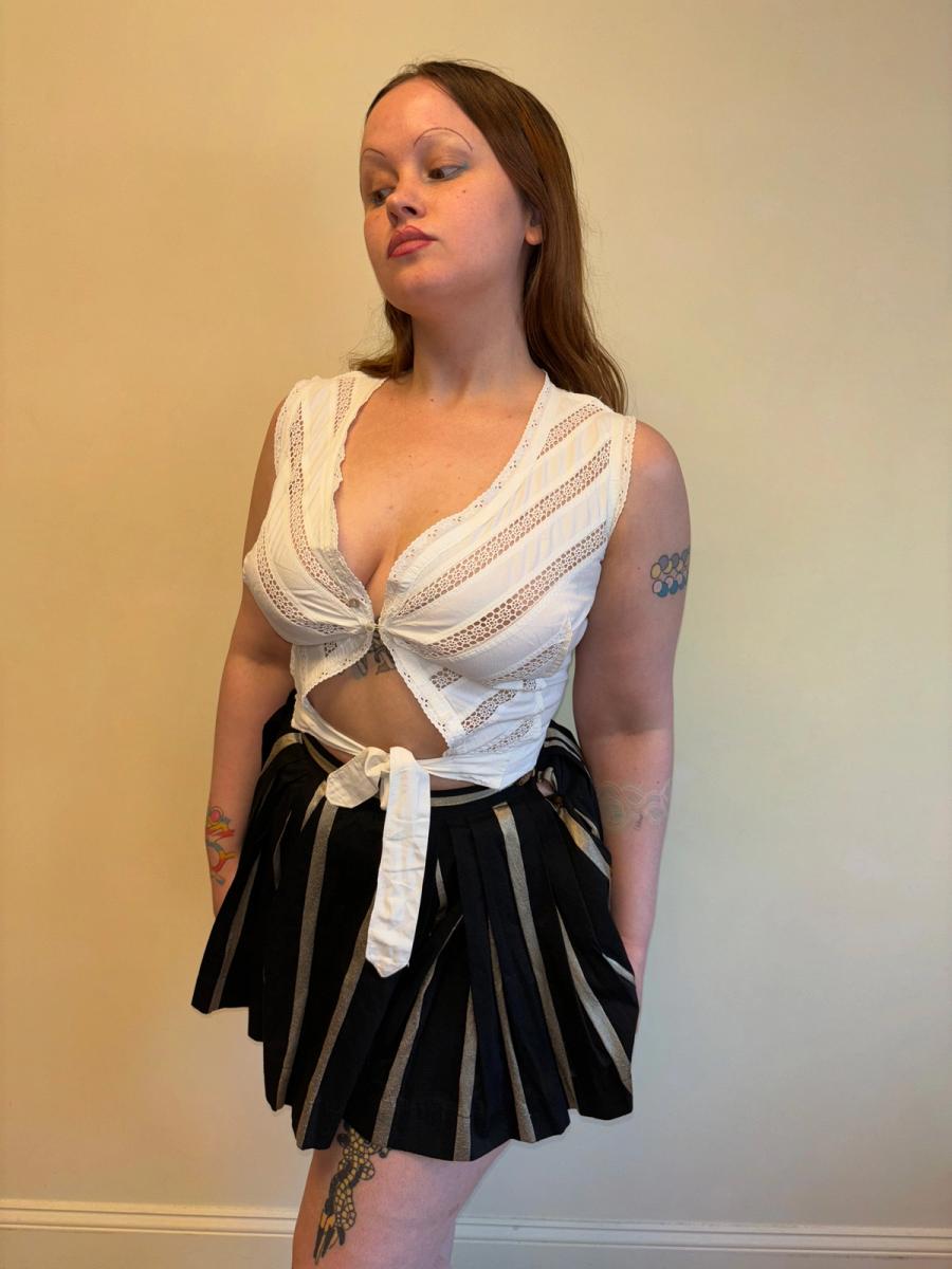 Antique Embroidered Corset Cover product image