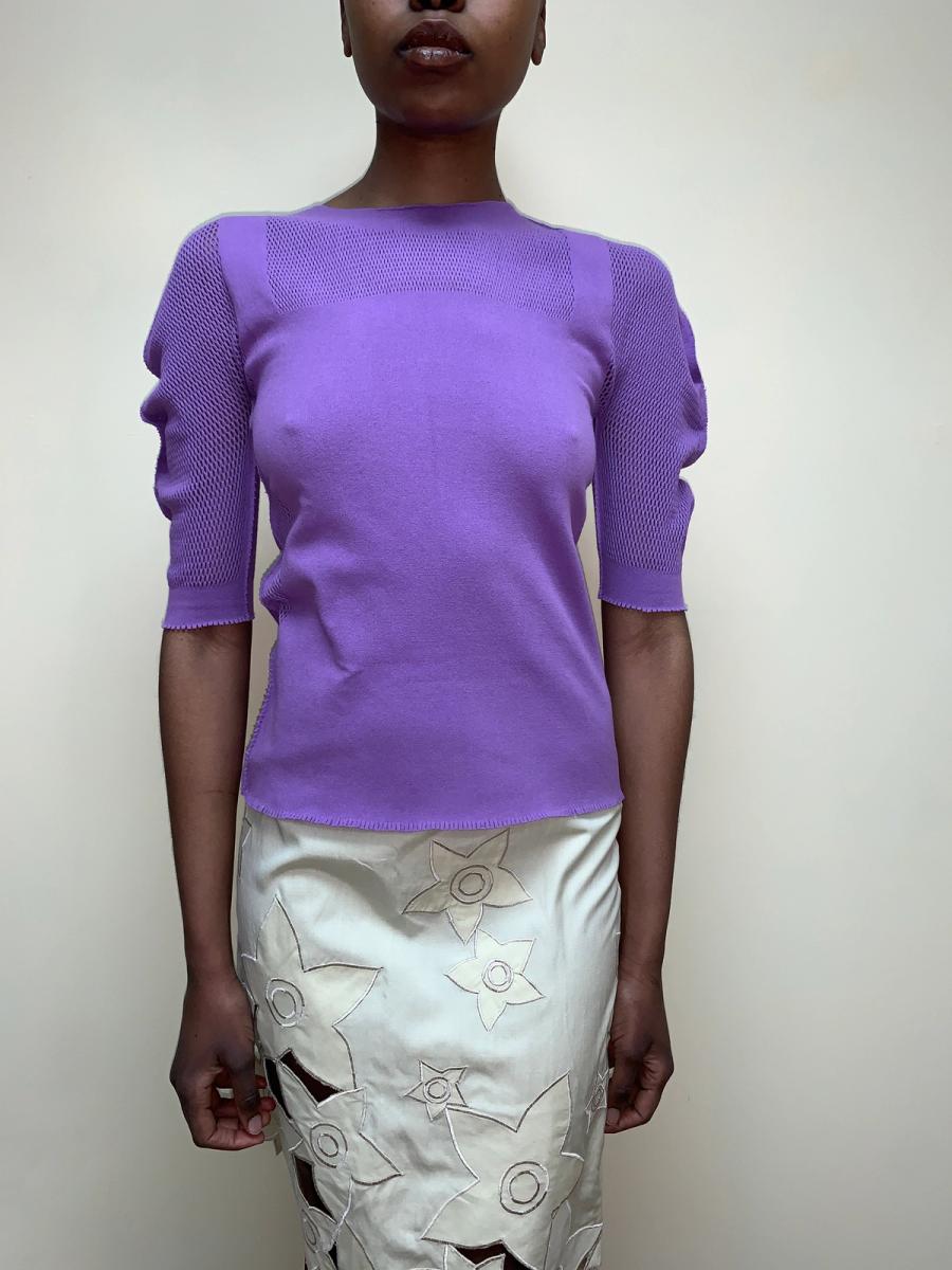 Issey Miyake A_POC Violet Mesh Top  product image