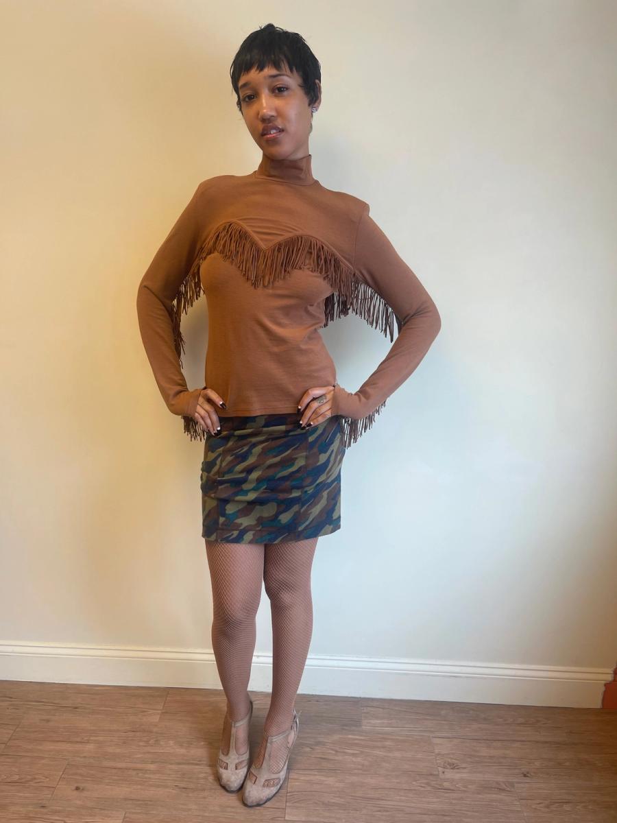 Chantal Thomass A/W 1993 Brown Fringe Top product image