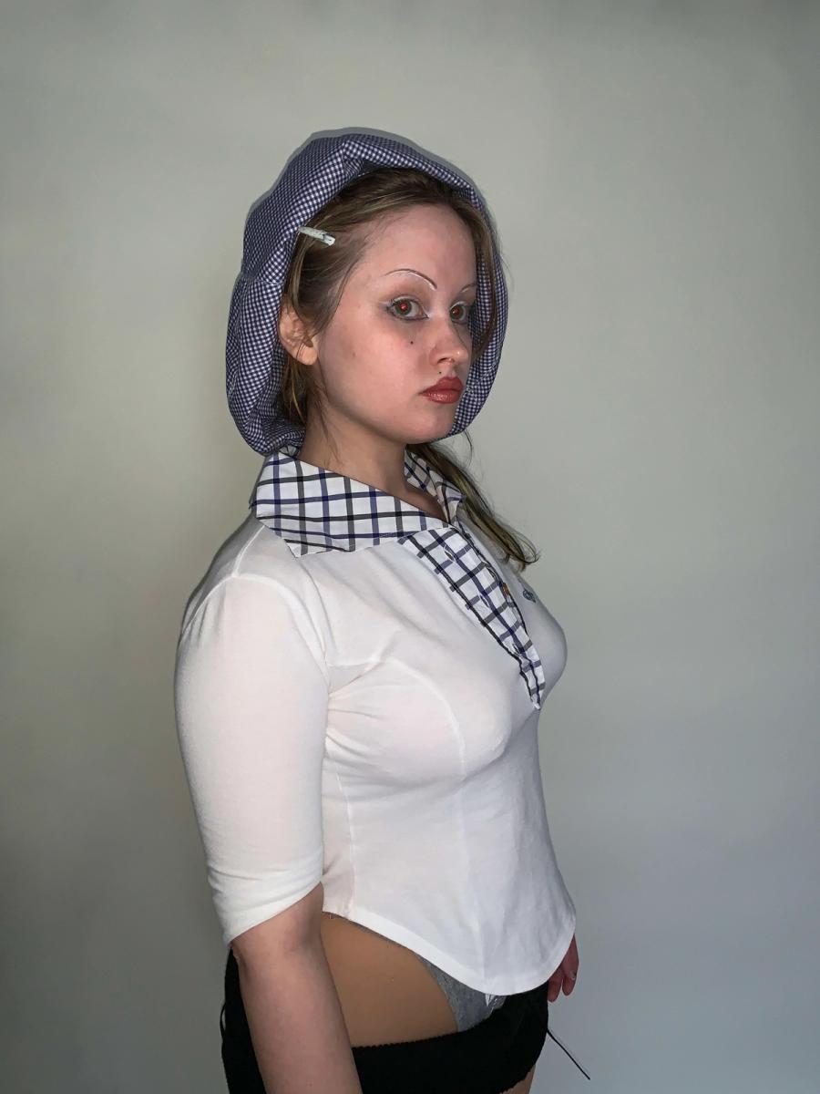 1980s Vivienne Westwood Oversized Gingham Hat product image