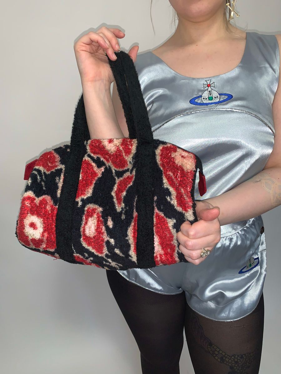 90s Vivienne Westwood Cheetah Terry Cloth Purse product image