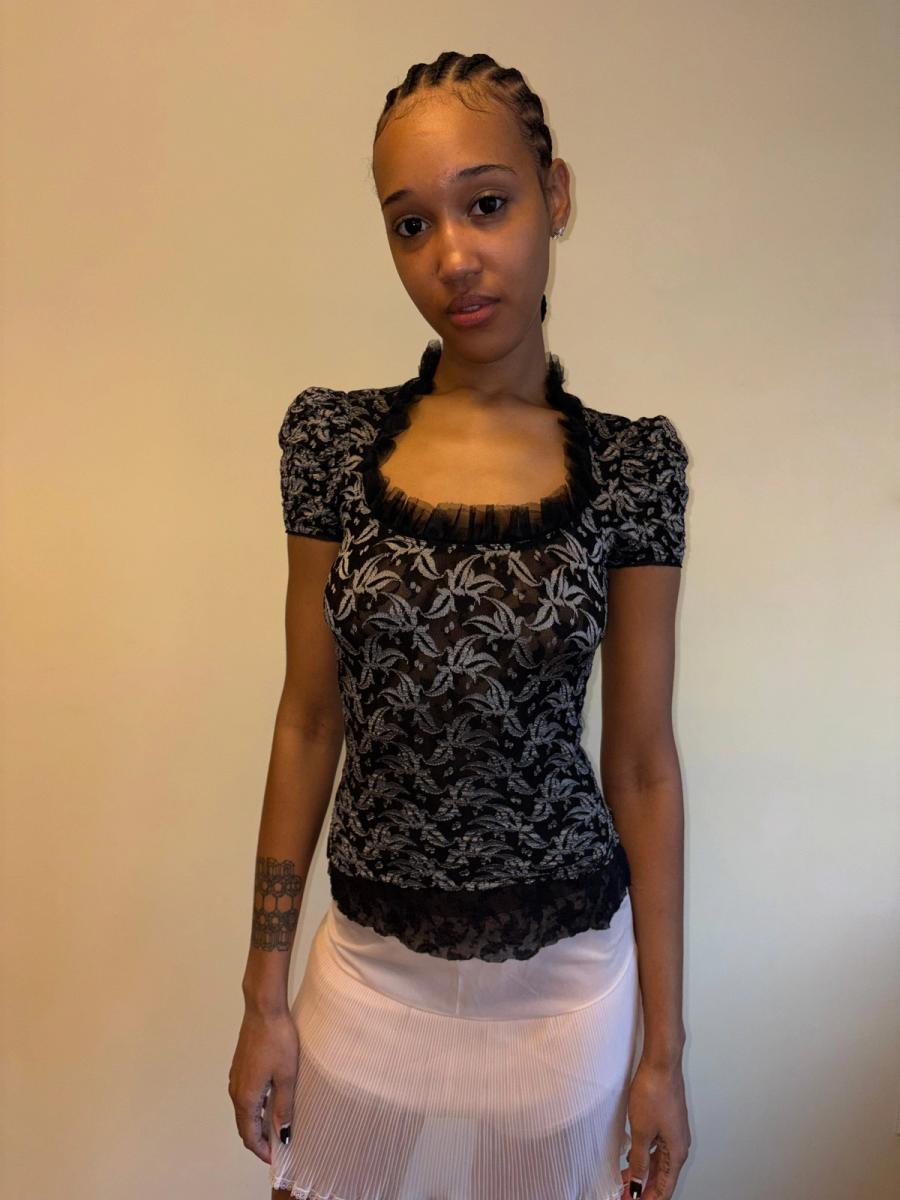90s Vivienne Westwood Lace Stretch Top product image