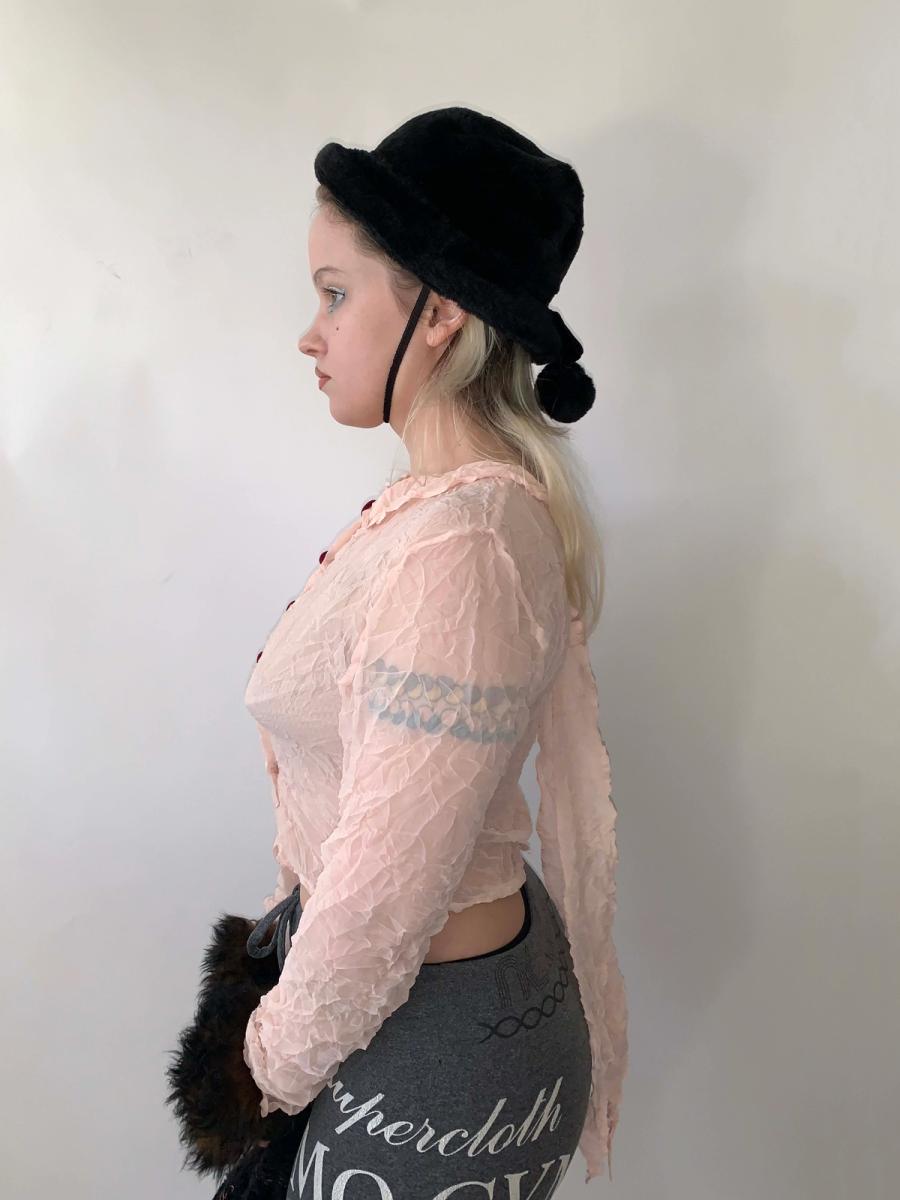 Chantal Thomass Plush Hat with Cherry Pom Pom product image