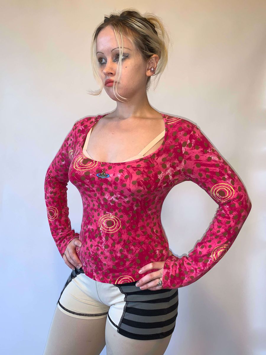 Vintage Vivienne Westwood Hot Pink Leopard Shirt product image