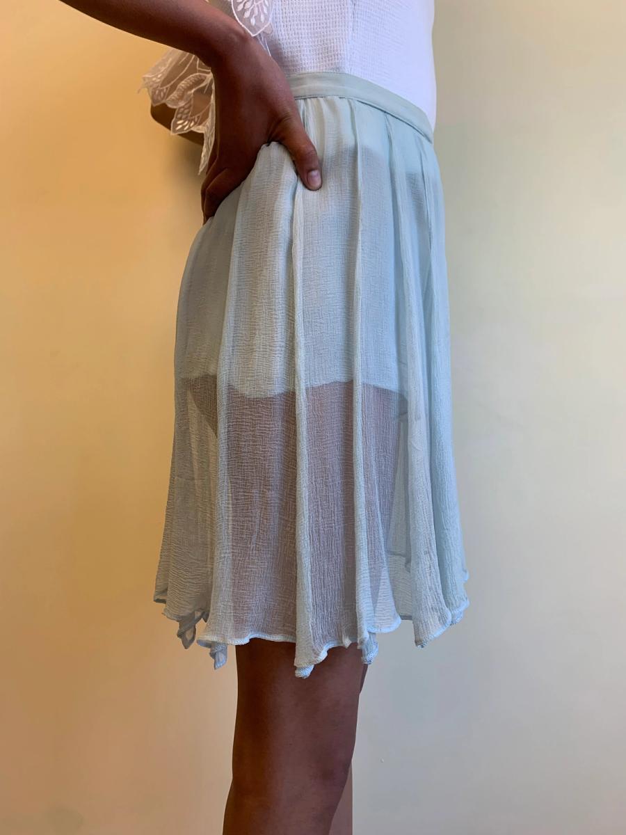 90s Thierry Mugler Silk Skirt with Built-In Pants product image