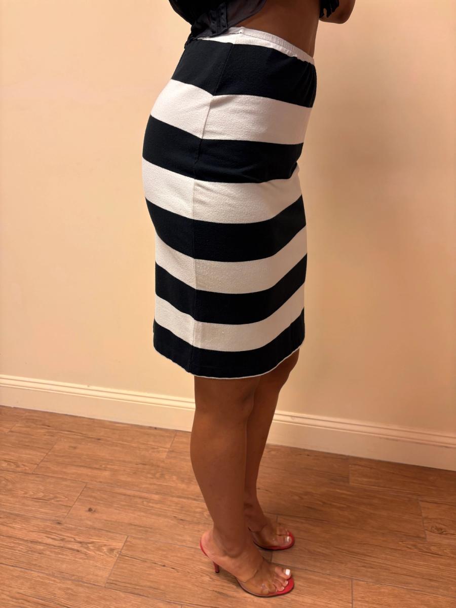 80s Norma Kamali Striped Skirt product image