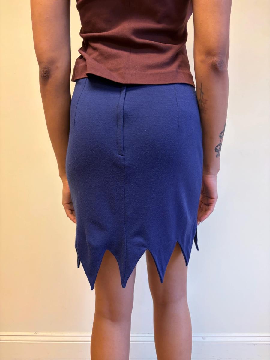 90s Chantal Thomass Purple Jagged Hem Skirt product image