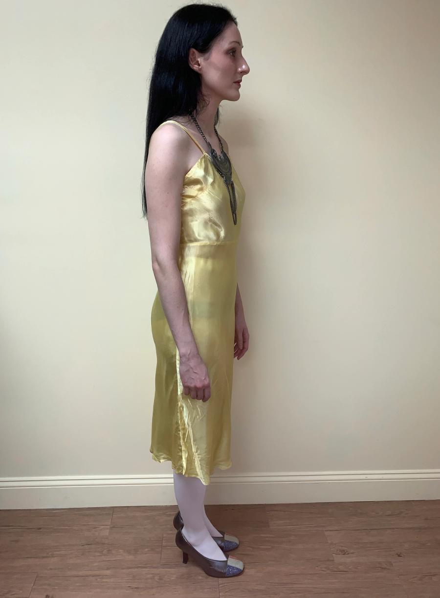 1930s Bias Cut Slip Perfect Yellow product image