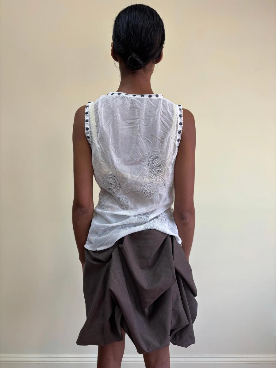 90s Yoshiki Hishinuma Butterfly Pleated Top product image
