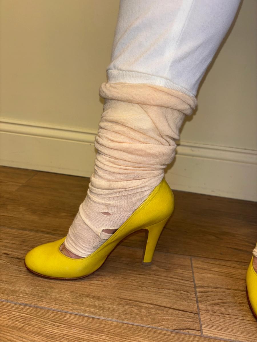 80s Norma Kamali Yellow Pumps product image