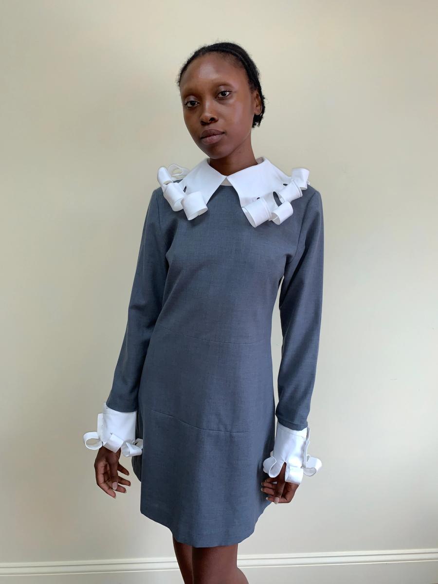 Vintage Jane Marple Curling Sleeve Dress product image