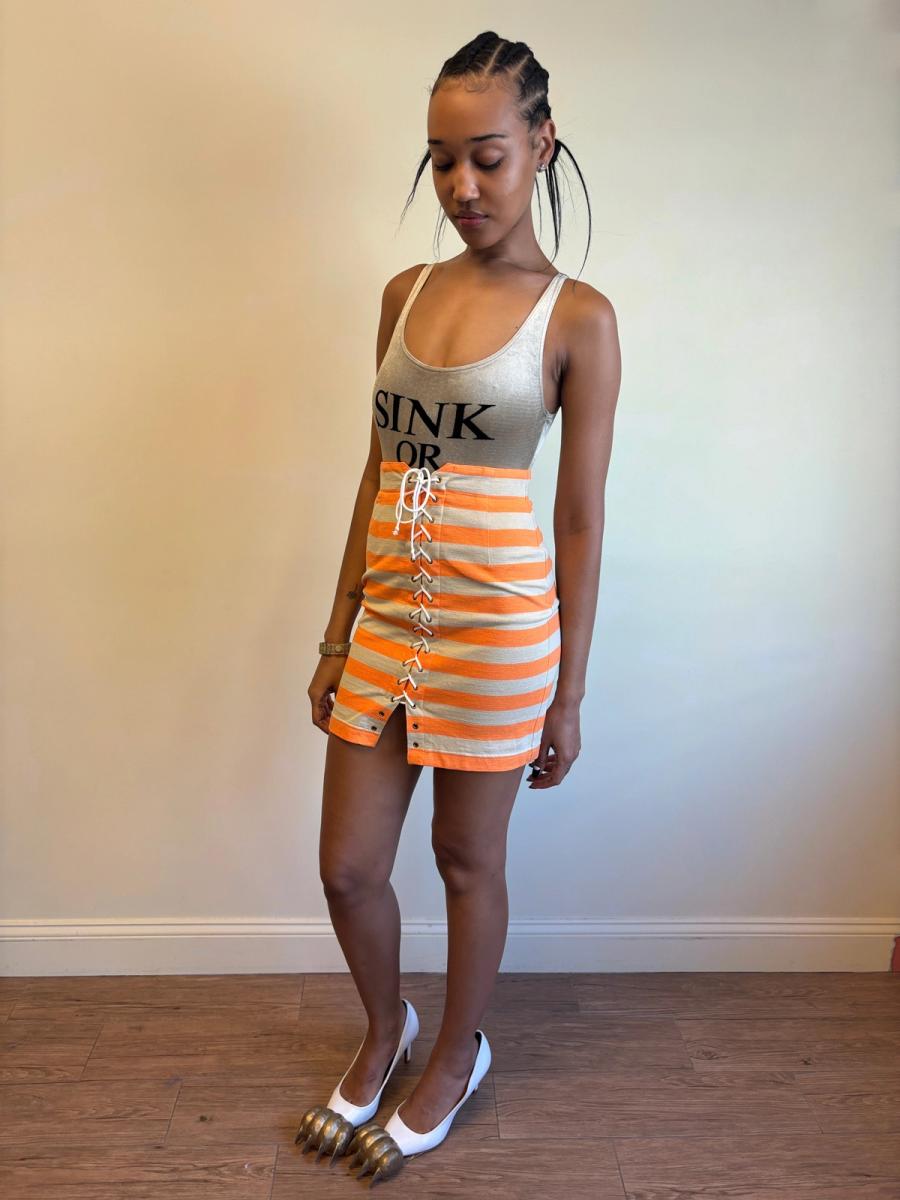 80s Junko Shimada Striped Skirt product image