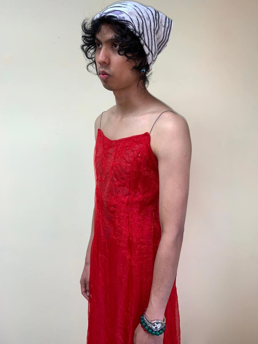 Kyoichi Fujita Felted Dress with Metal Straps product image