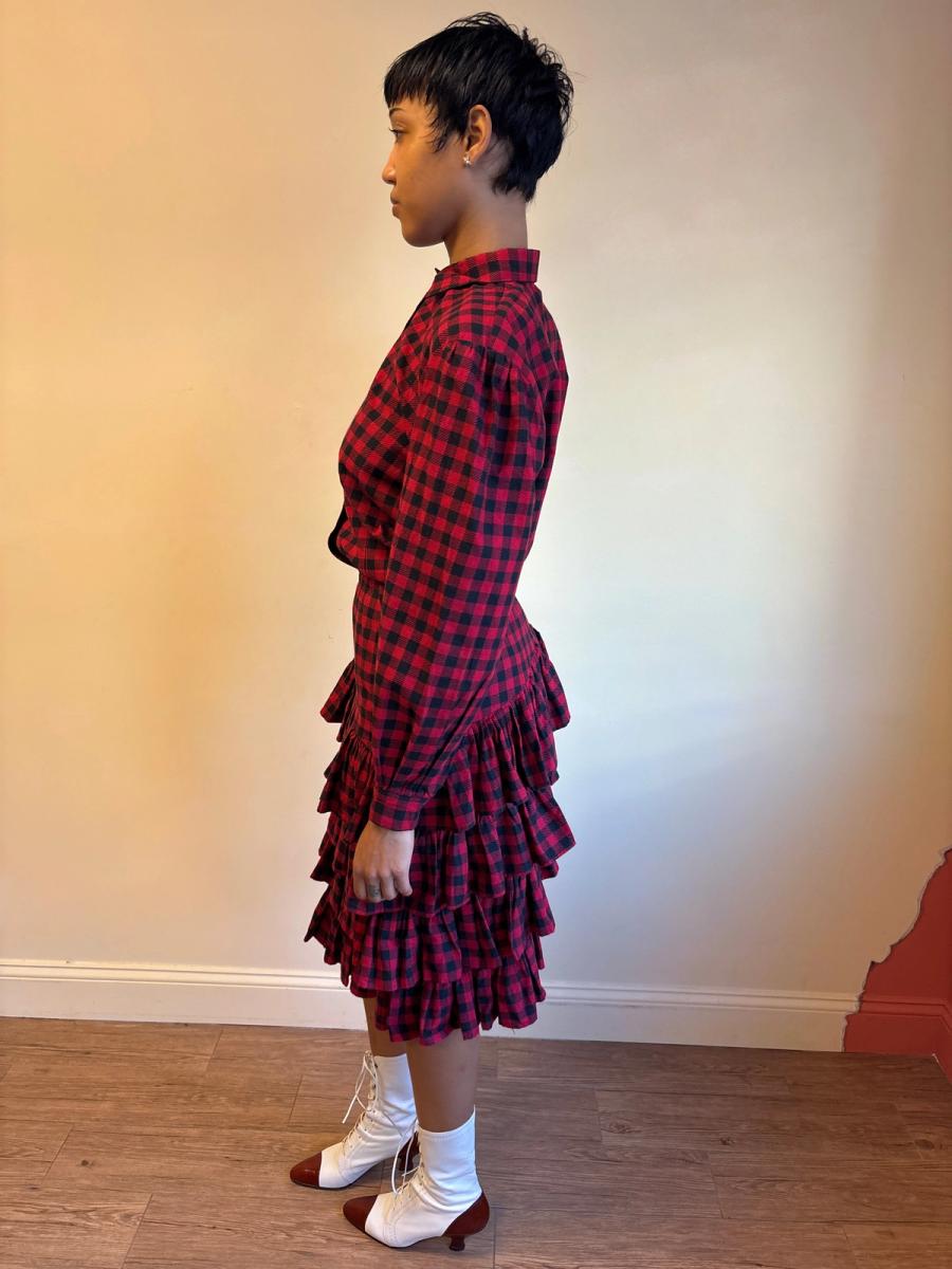 80s Norma Kamali Red Plain Set product image