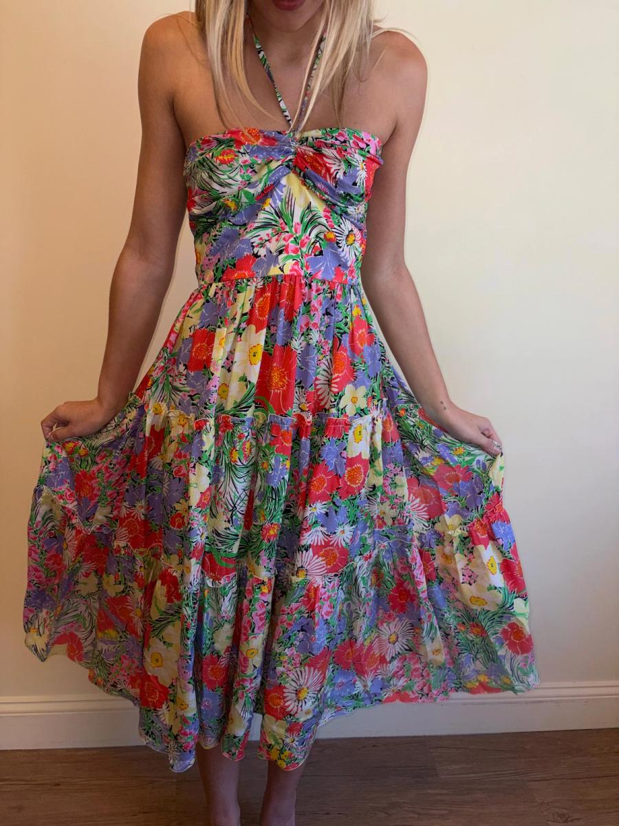 70s Vicky Tiel Floral Dress product image