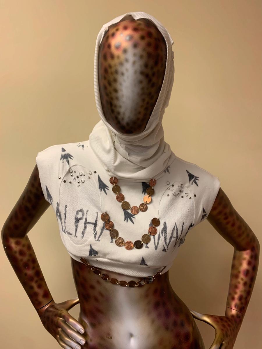 Alpha Male Studded Sweatshirt Top With Pennies product image