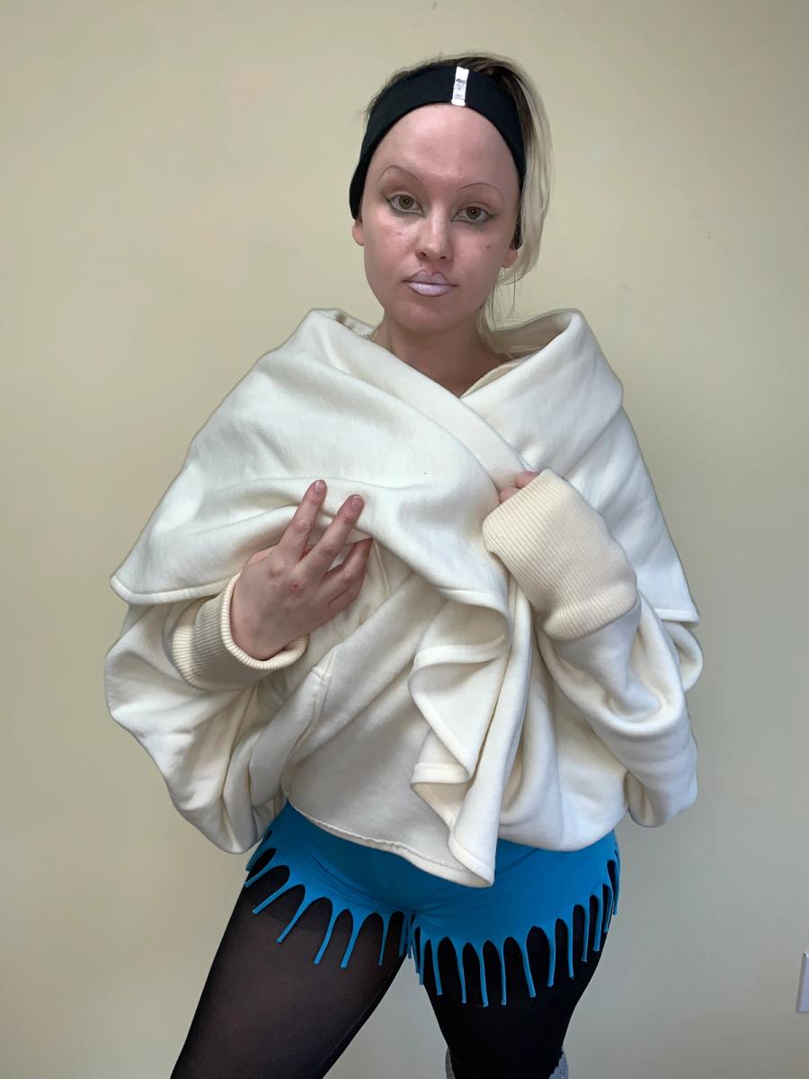 Norma Kamali 1980s Fleece Cocoon Coat product image