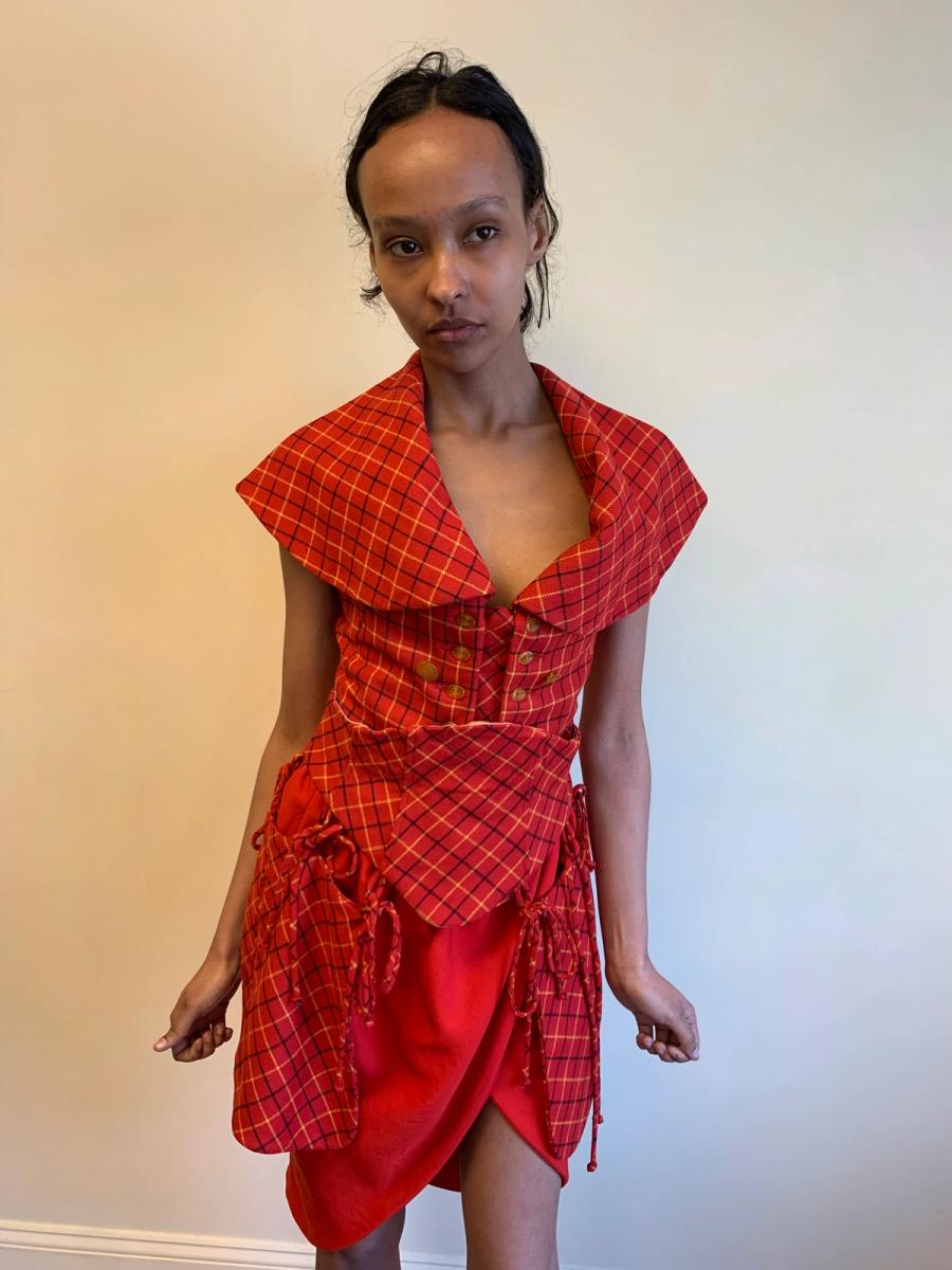 1996 Vivienne Westwood 'Vive la Cocotte' Tartan Waist Corset product image