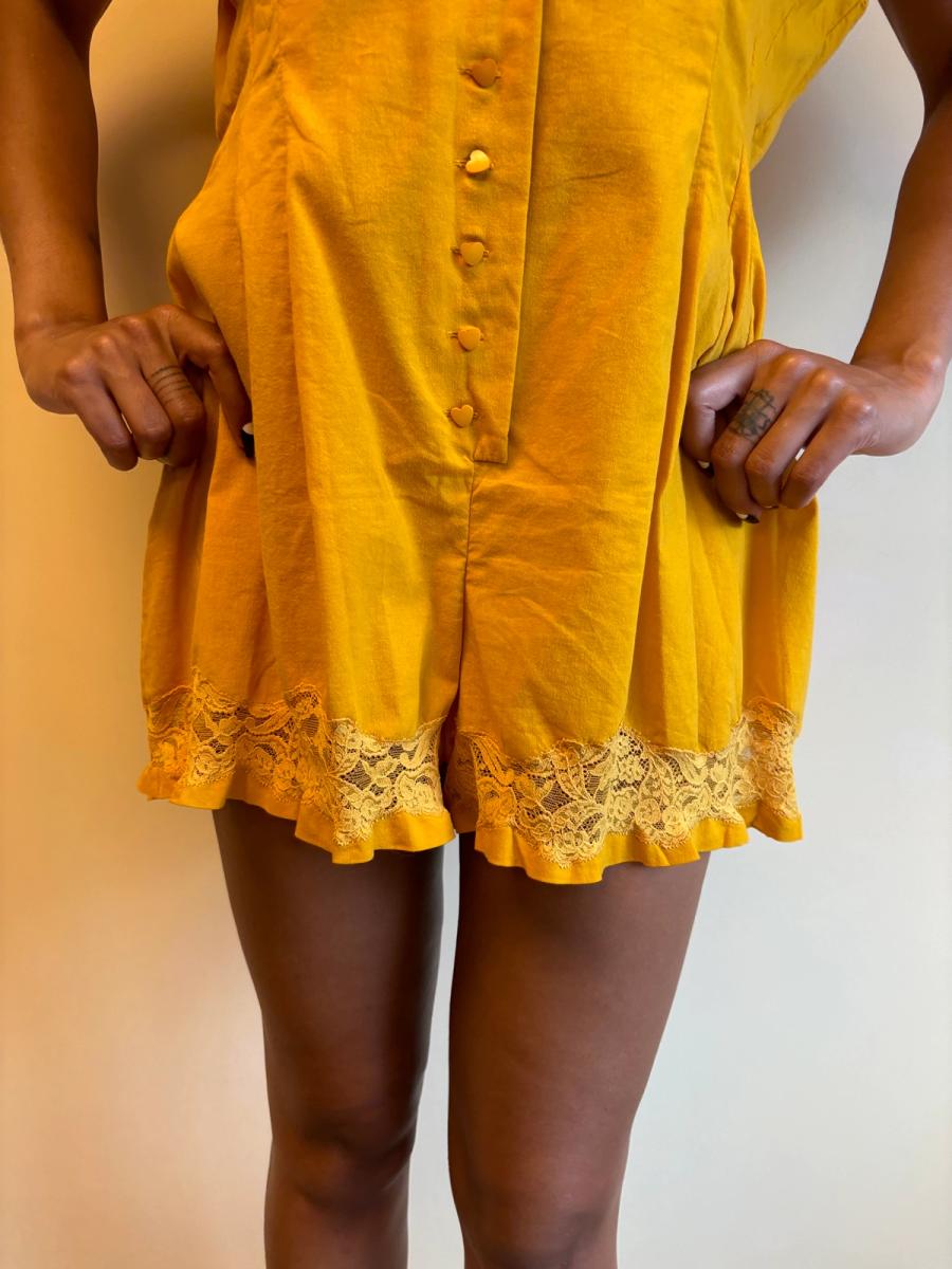 80s Chantal Thomass Yellow Romper product image