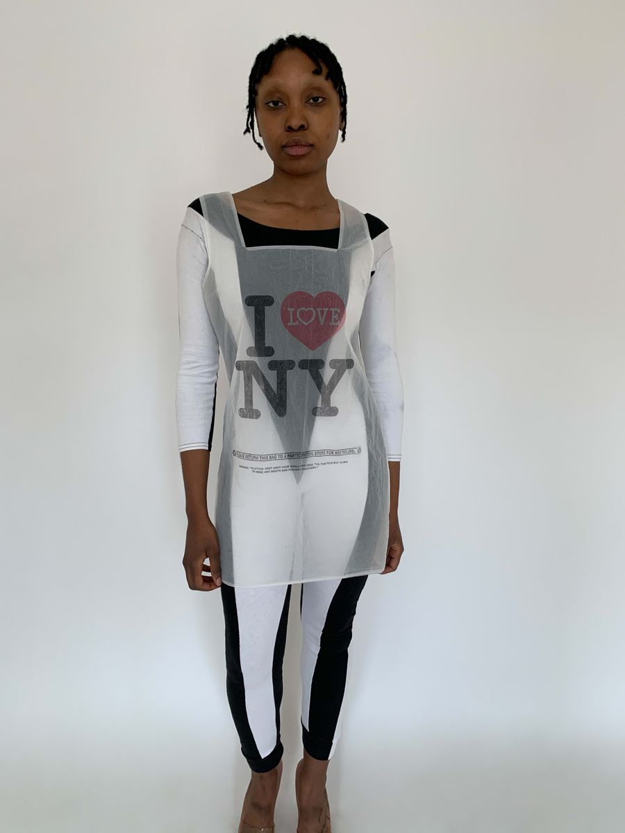 Jeremy Scott "I Love NY" Plastic Bag Dress product image