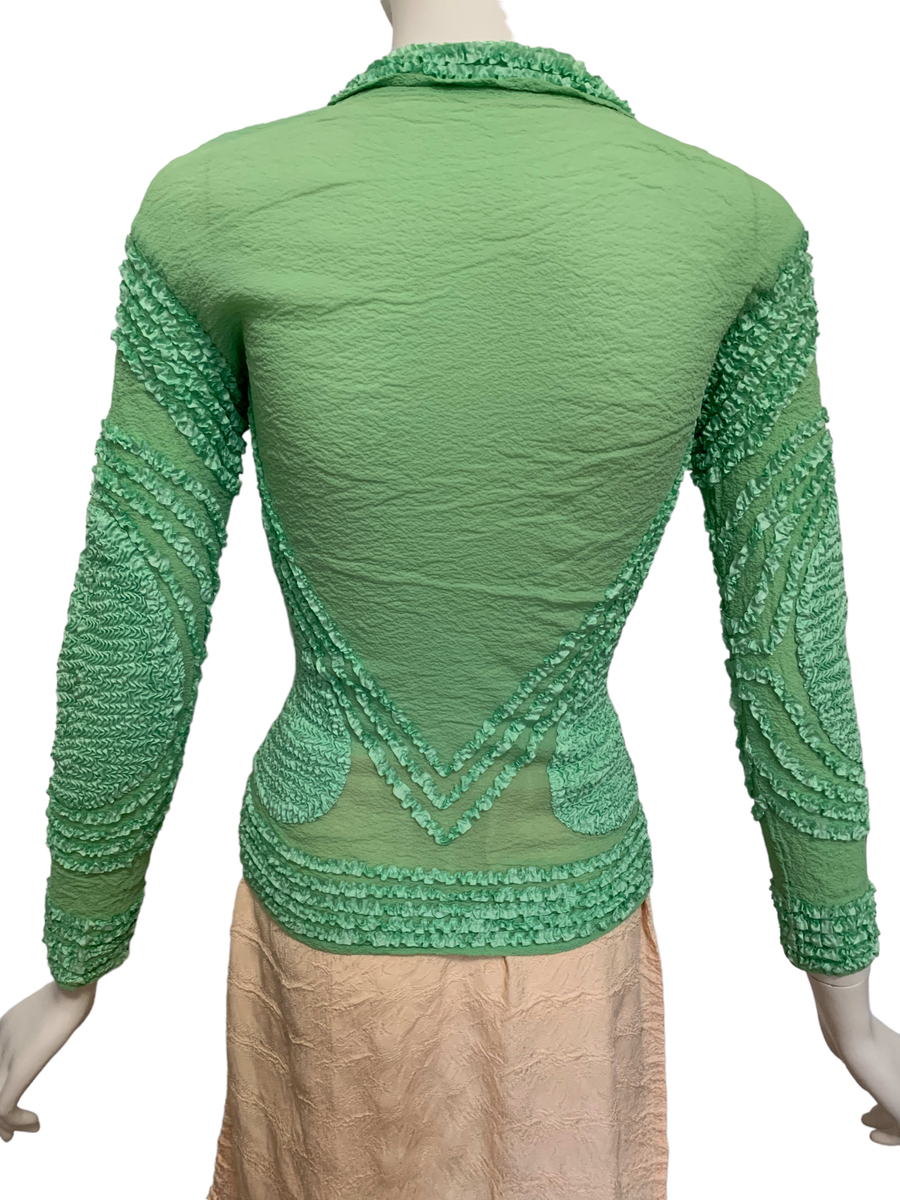 Yoshiki Hishinuma Green Pleated Top product image