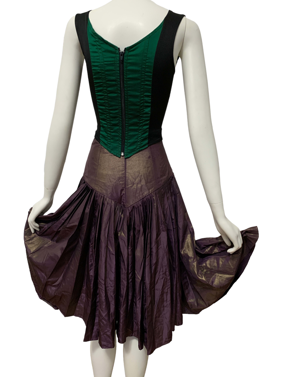 80s Norma Kamali Changeable Taffeta Skirt product image