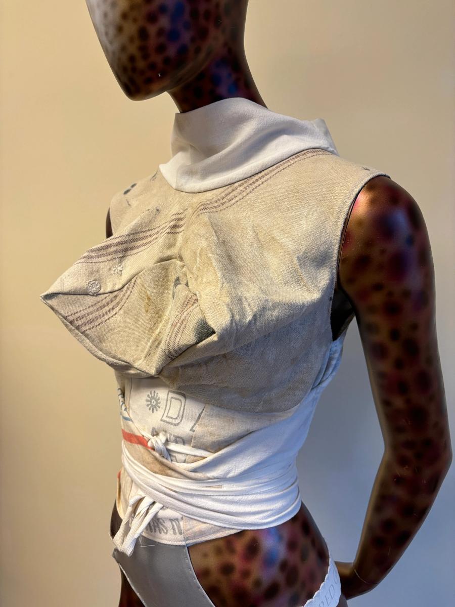 Feedsack Bullet Bra Wrapping Top - Calf product image