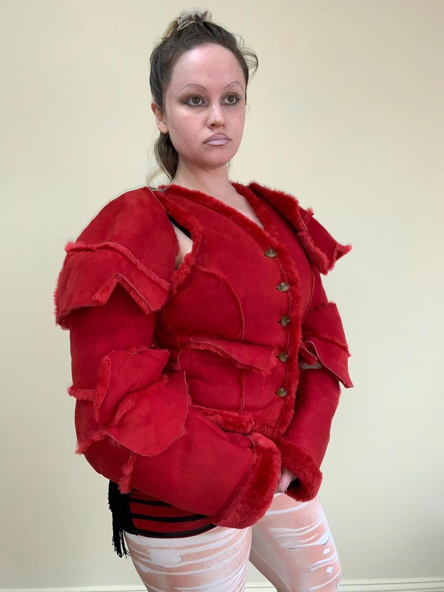 Vivienne Westwood A/W 1988 "Time Machine" Shearling Armour Jacket product image