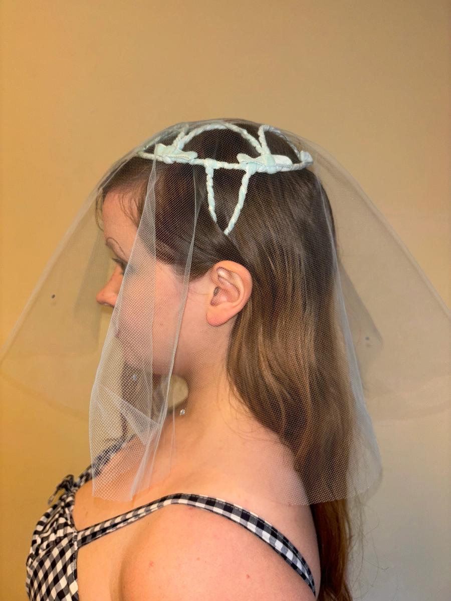 1950s Fascinator with Rhinestone Veil  product image