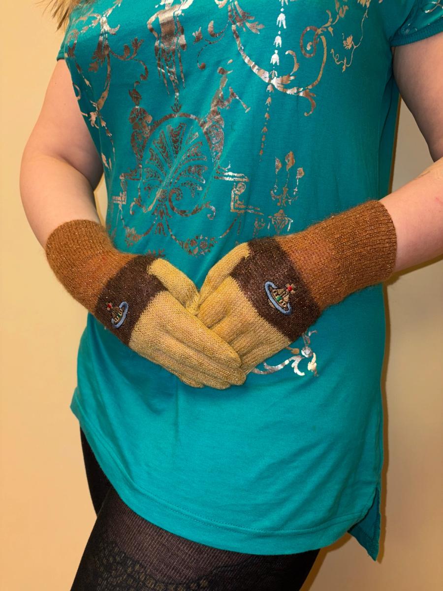 90s Vivienne Westwood Multicolor Orb Gloves product image