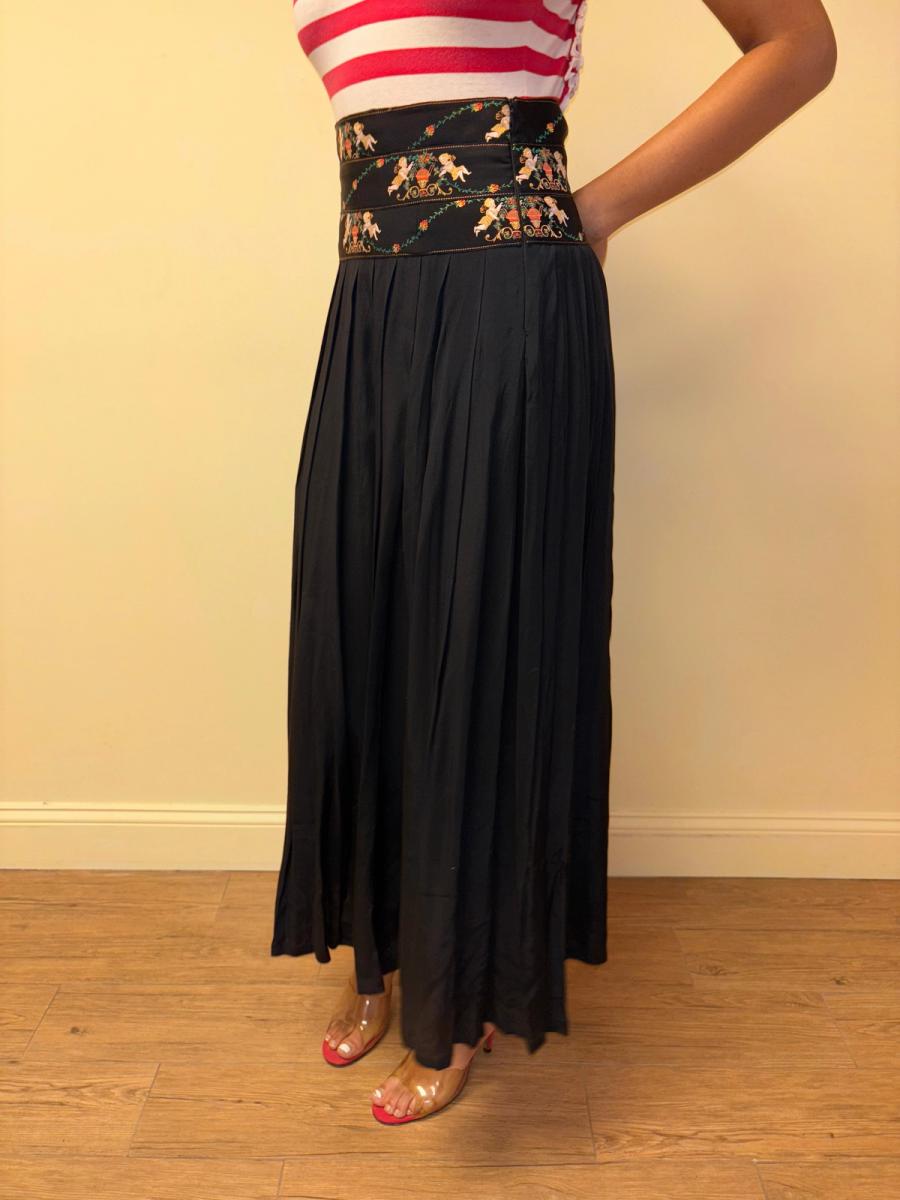 Vintage Chantal Thomass Cherub Print Maxi Skirt product image