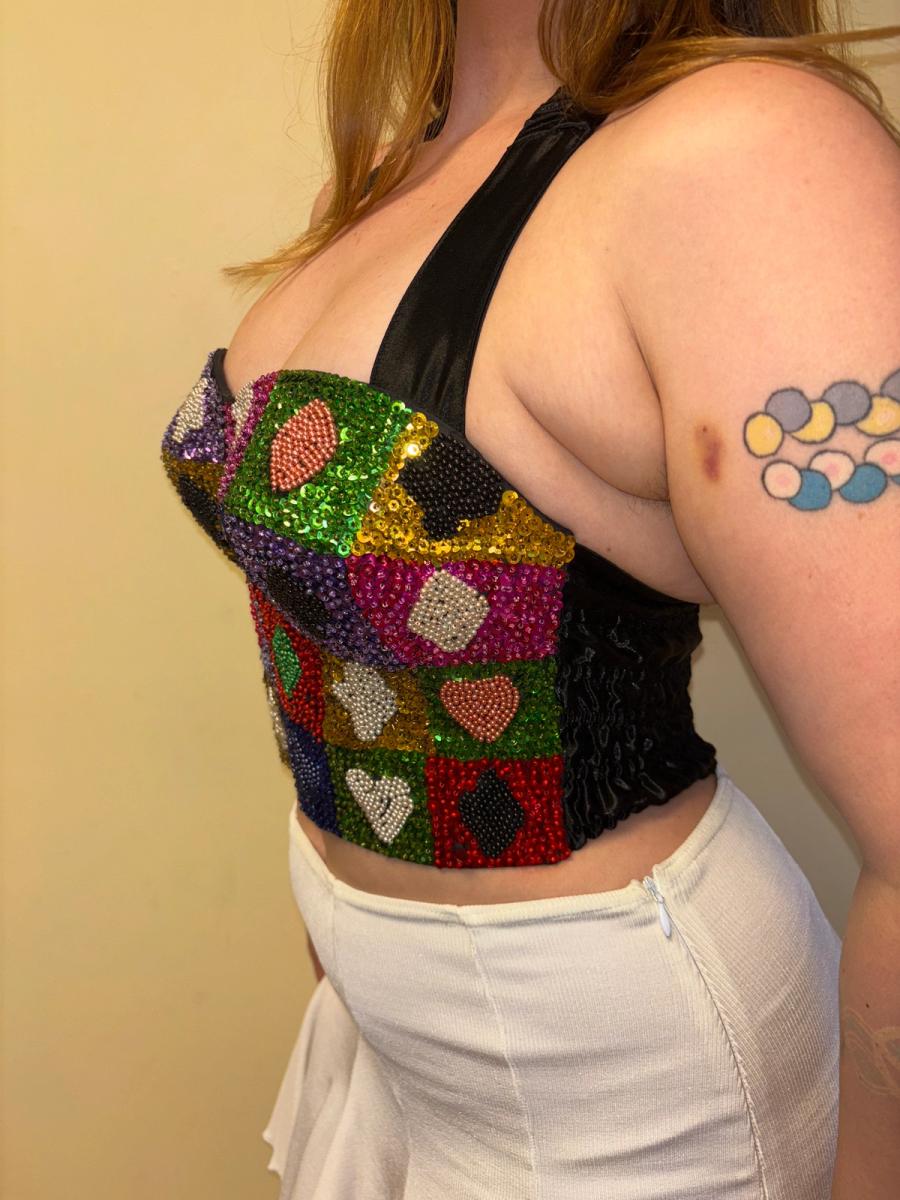 80s Sequin Card Game Bustier product image