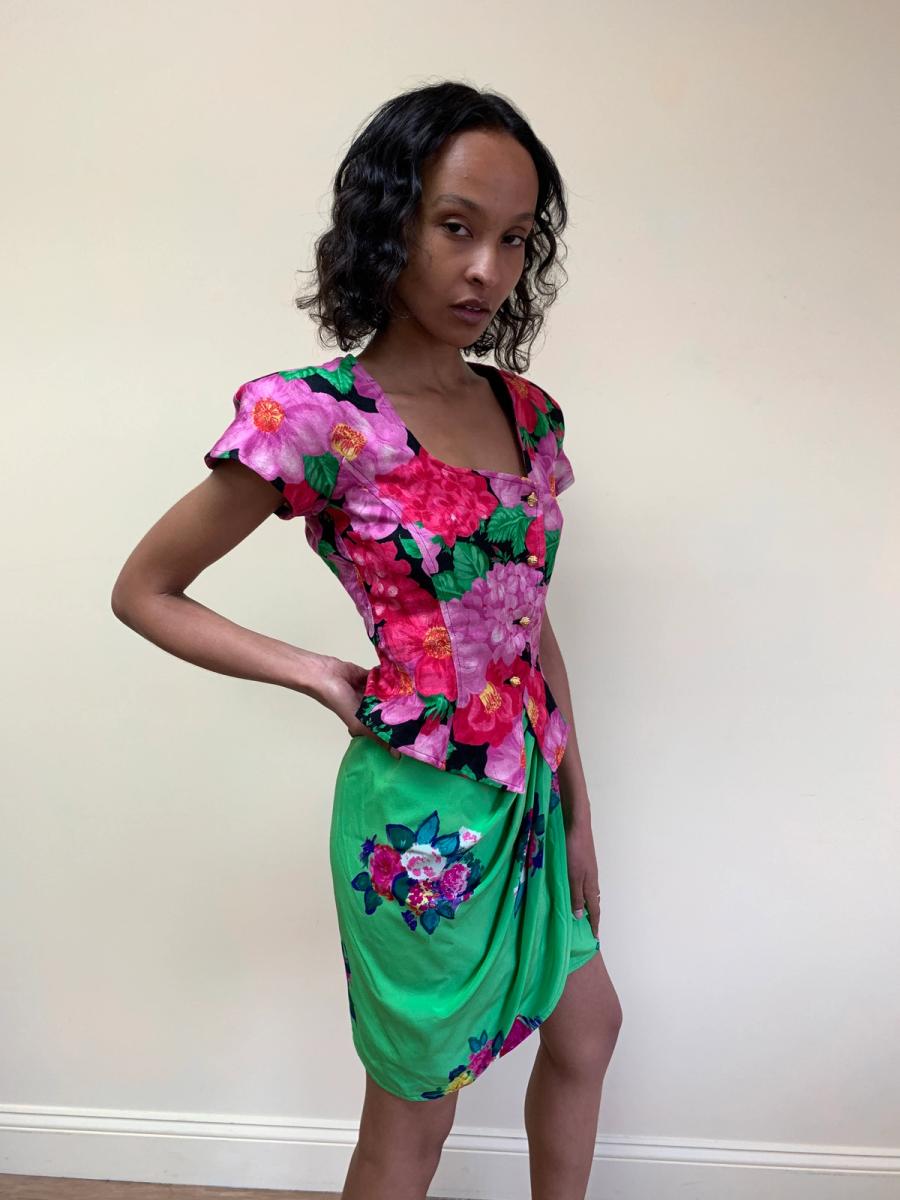 1980s Emaneul Ungaro Floral Set product image