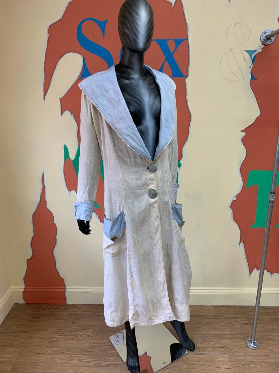 Edwardian Duster with Baby Blue Accents product image