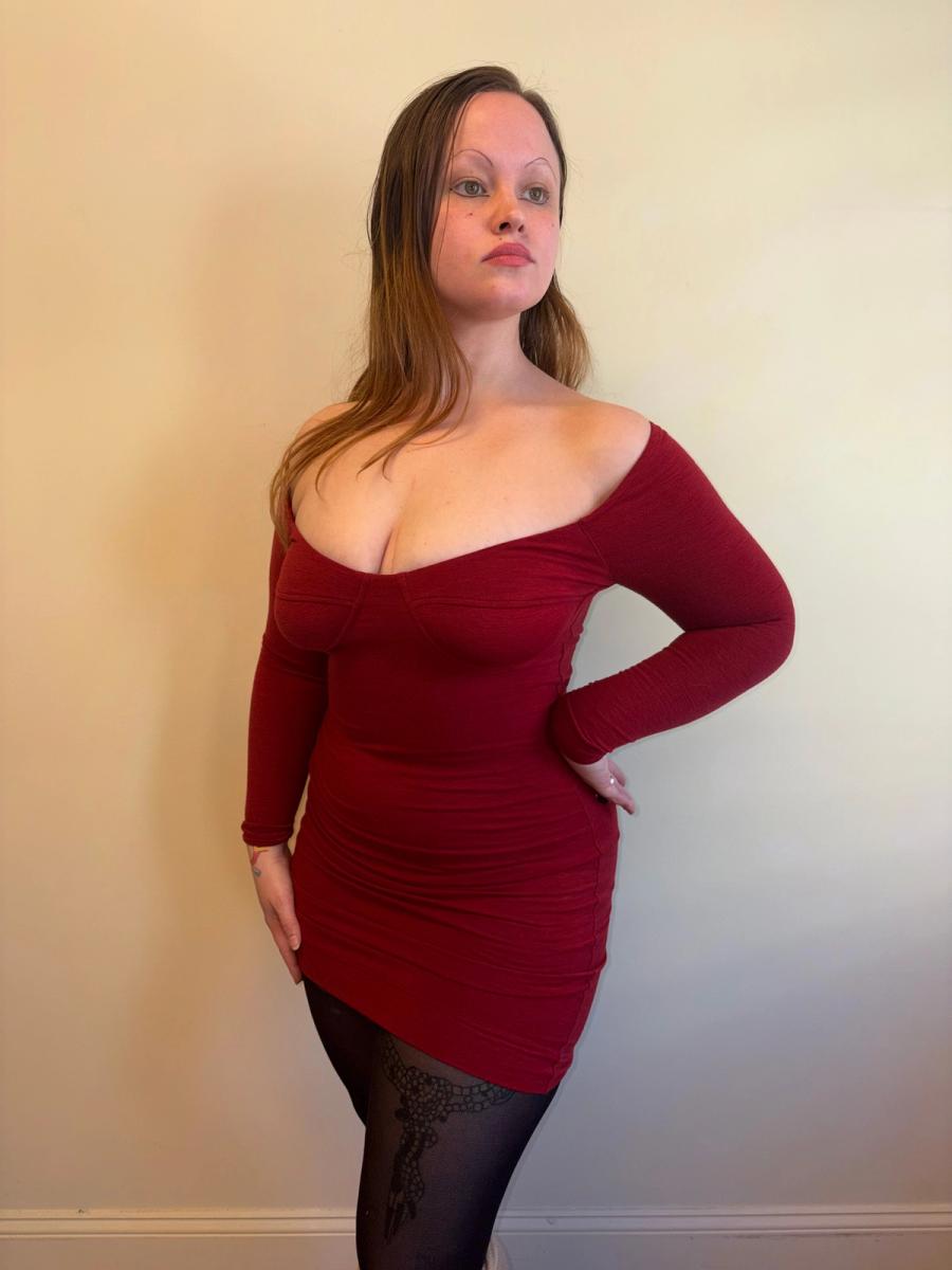 90s Katherine Hamnett Red Bustier Dress product image