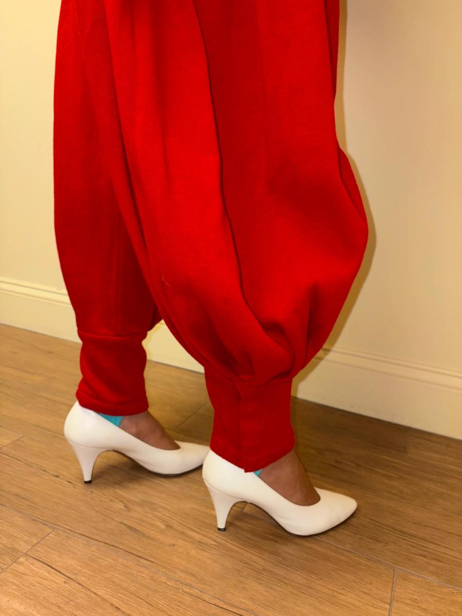 80s Norma Kamali Red Sweatpants product image