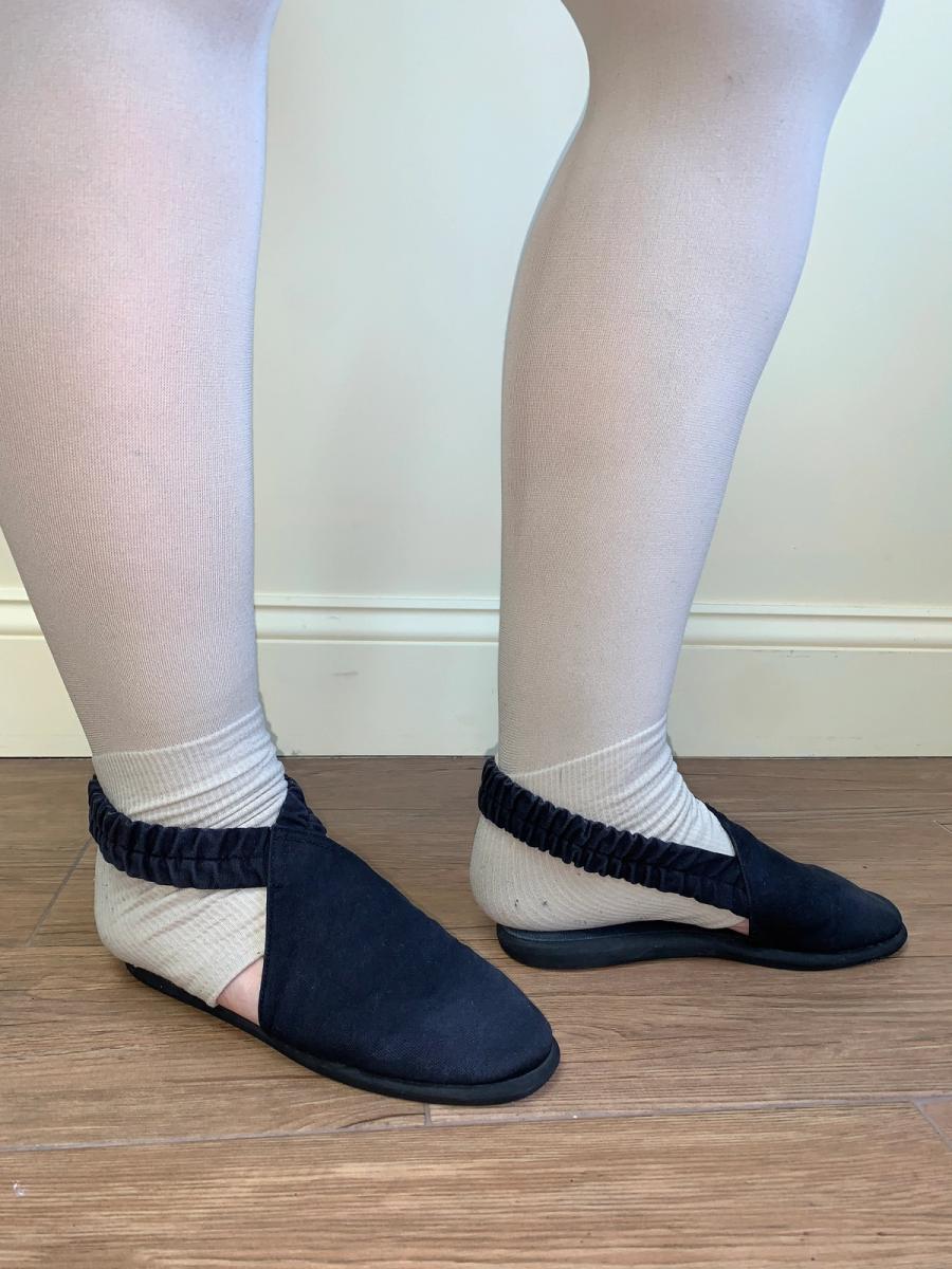 80s IS Issey Miyake Asymmetrical Slipper Shoes product image