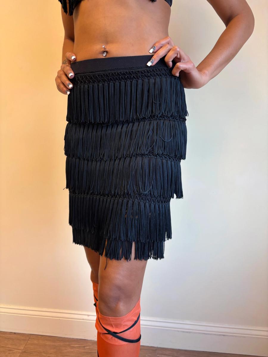 80s Helen Storey Fringe Skirt product image