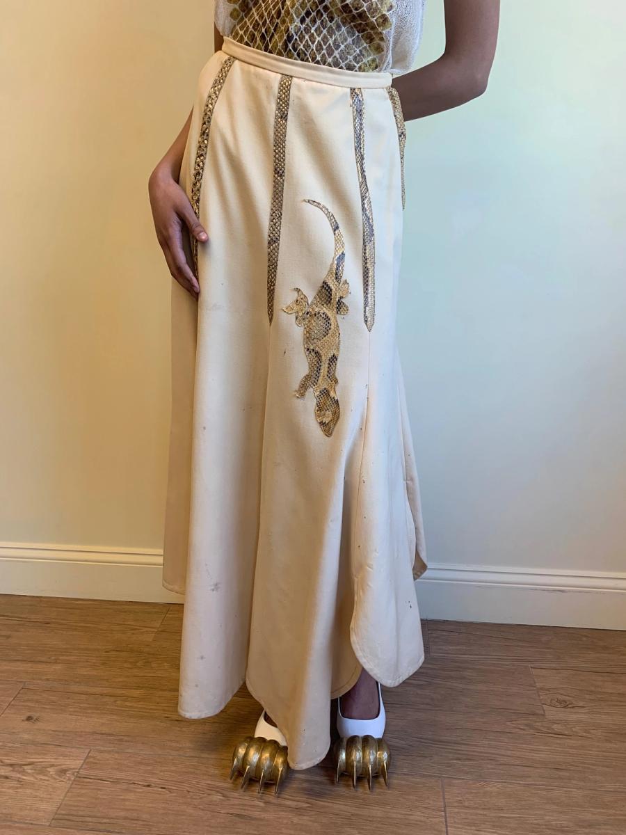 Bill Gibb Lizard Cutout Skirt product image