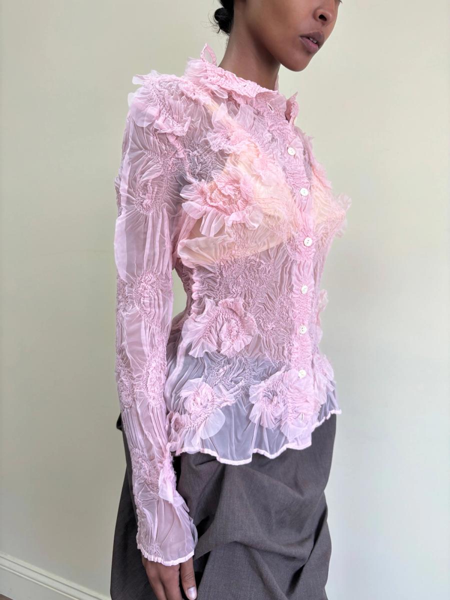 90s Yoshiki Hishinuma Pink Petal Blouse product image