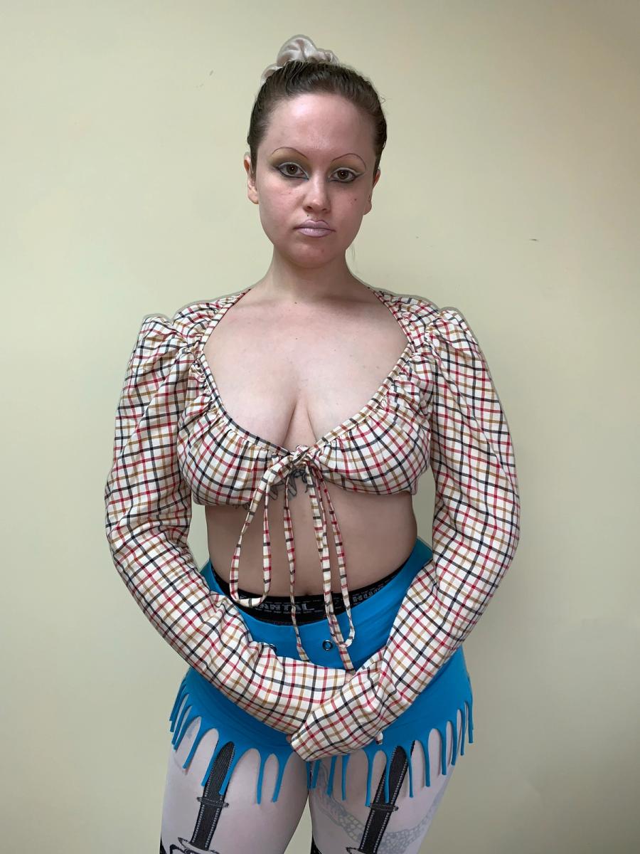 90s Vivienne Westwood Gold Label Checked Plaid Wrap Top  product image