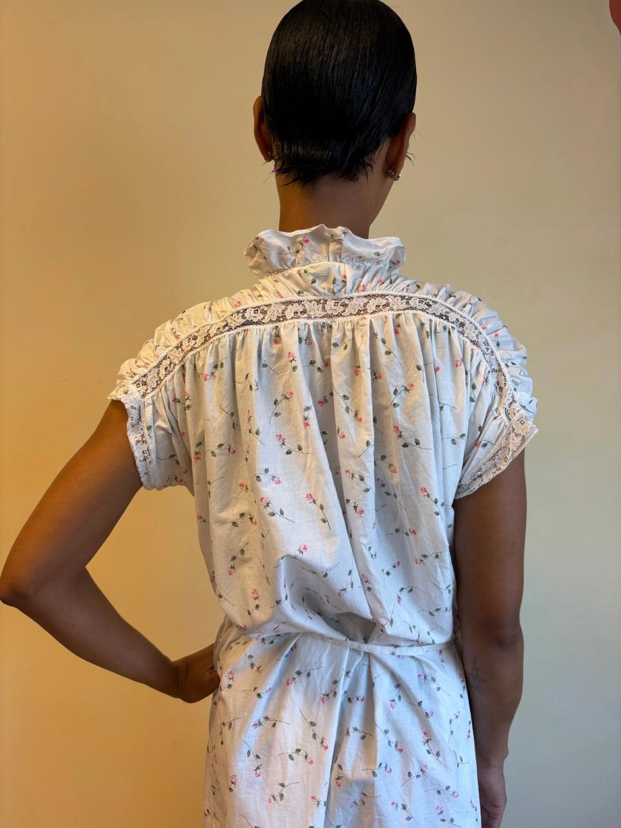 1980s Chantal Thomass Rosebud Peignoir Wrapdress product image