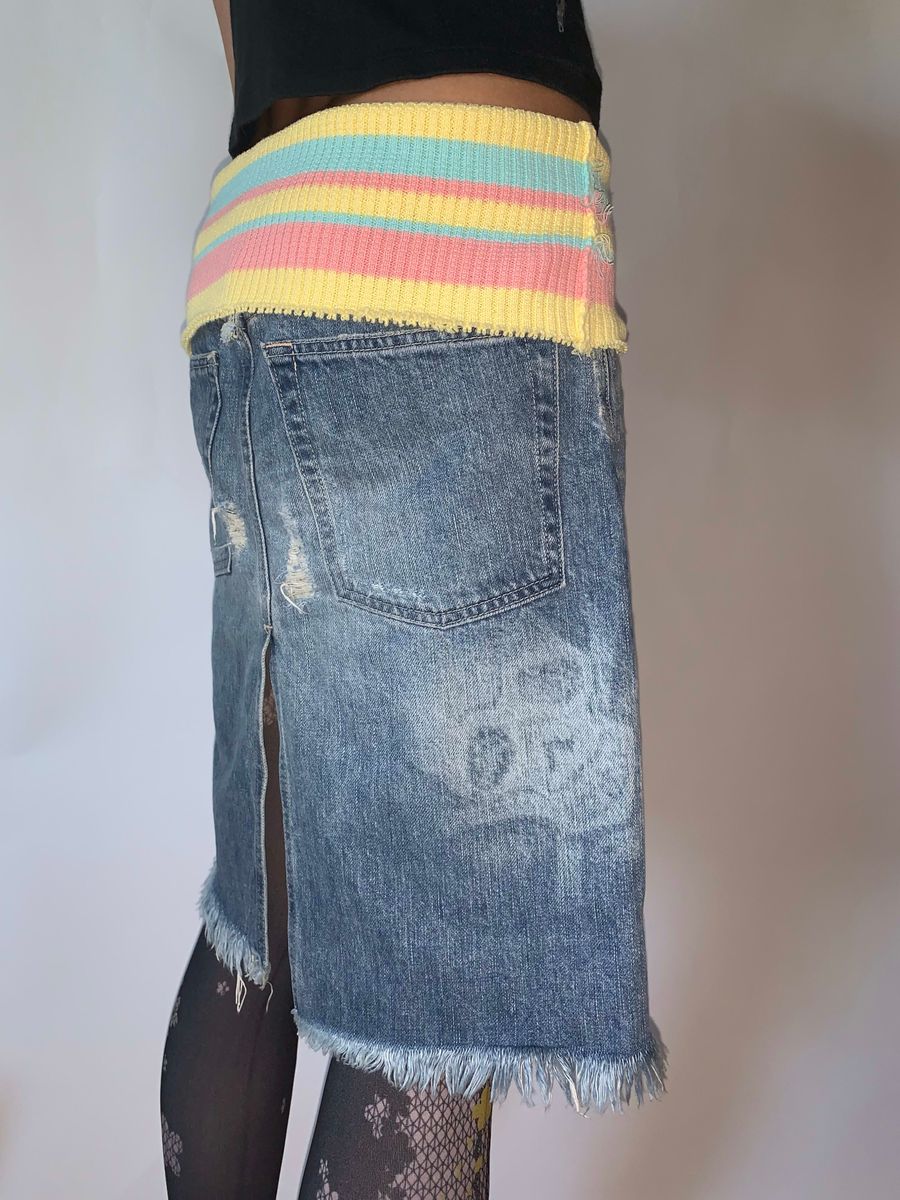 Nozomi Ishiguro Extreme High Waist Denim Skirt product image