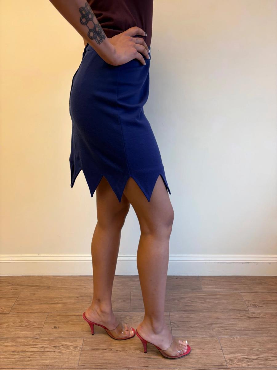 90s Chantal Thomass Purple Jagged Hem Skirt product image