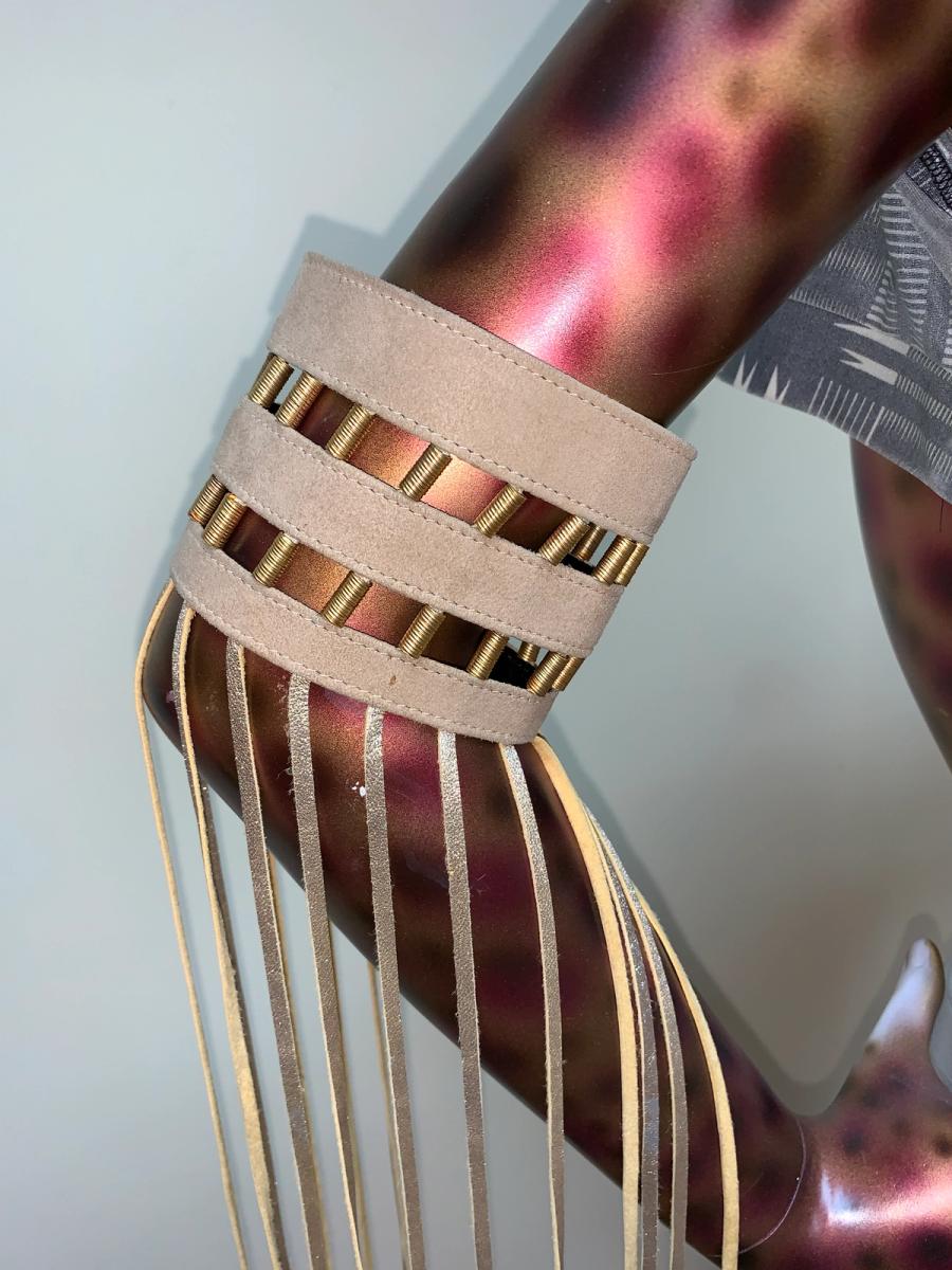 70s Claude Montana Fringe Armbands product image