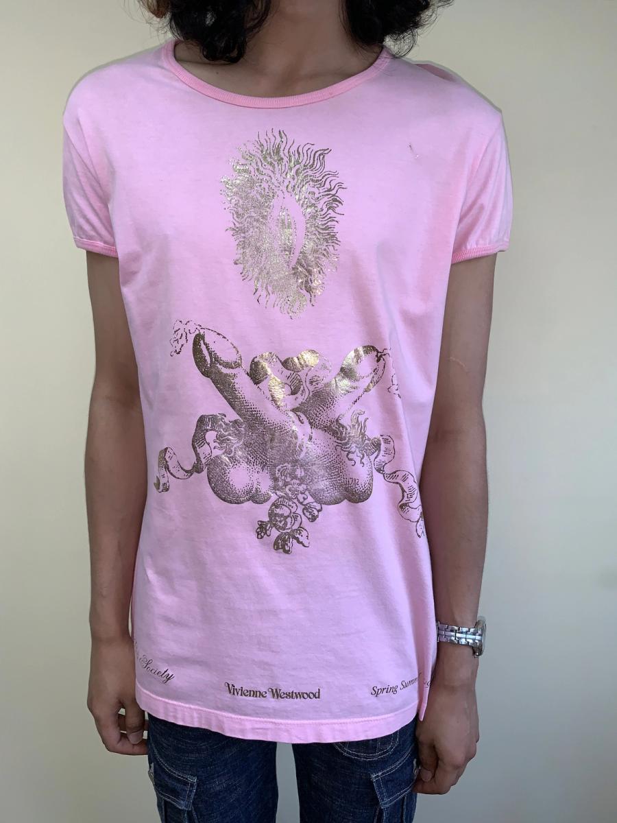 SS94 Vivienne Westwood Café Society Gold Leaf Genital T-shirt product image